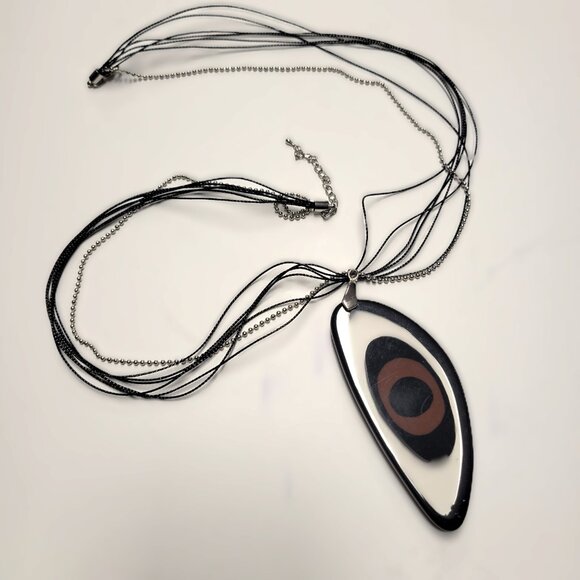 Unique Teardrop Pendant Long Necklace - Picture 2 of 7